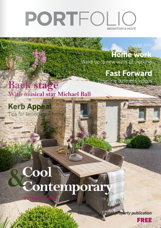 The garden on the cover of Portfolio Magazine.